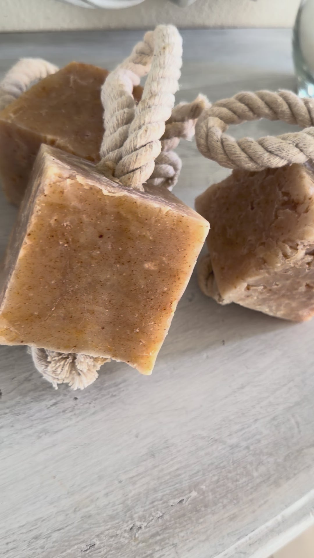 Soap cube 15 ounces of Natural soap on a rope